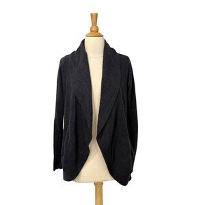 Barefoot Dreams Black CozyChic Lite Circle Cardigan Sweater Pockets Size XS/S